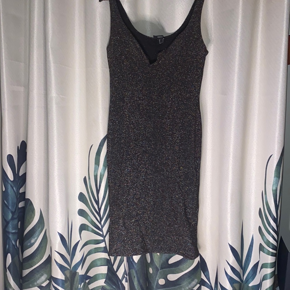 Black multi colored  glitter dress